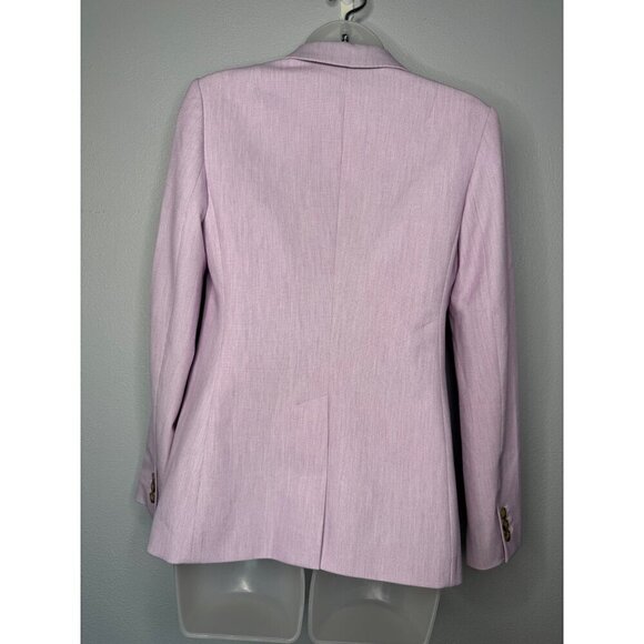 Banana Republic Classic Career Long And Lean Blazer Jacket SZ 0 Lavender - Picture 3 of 9